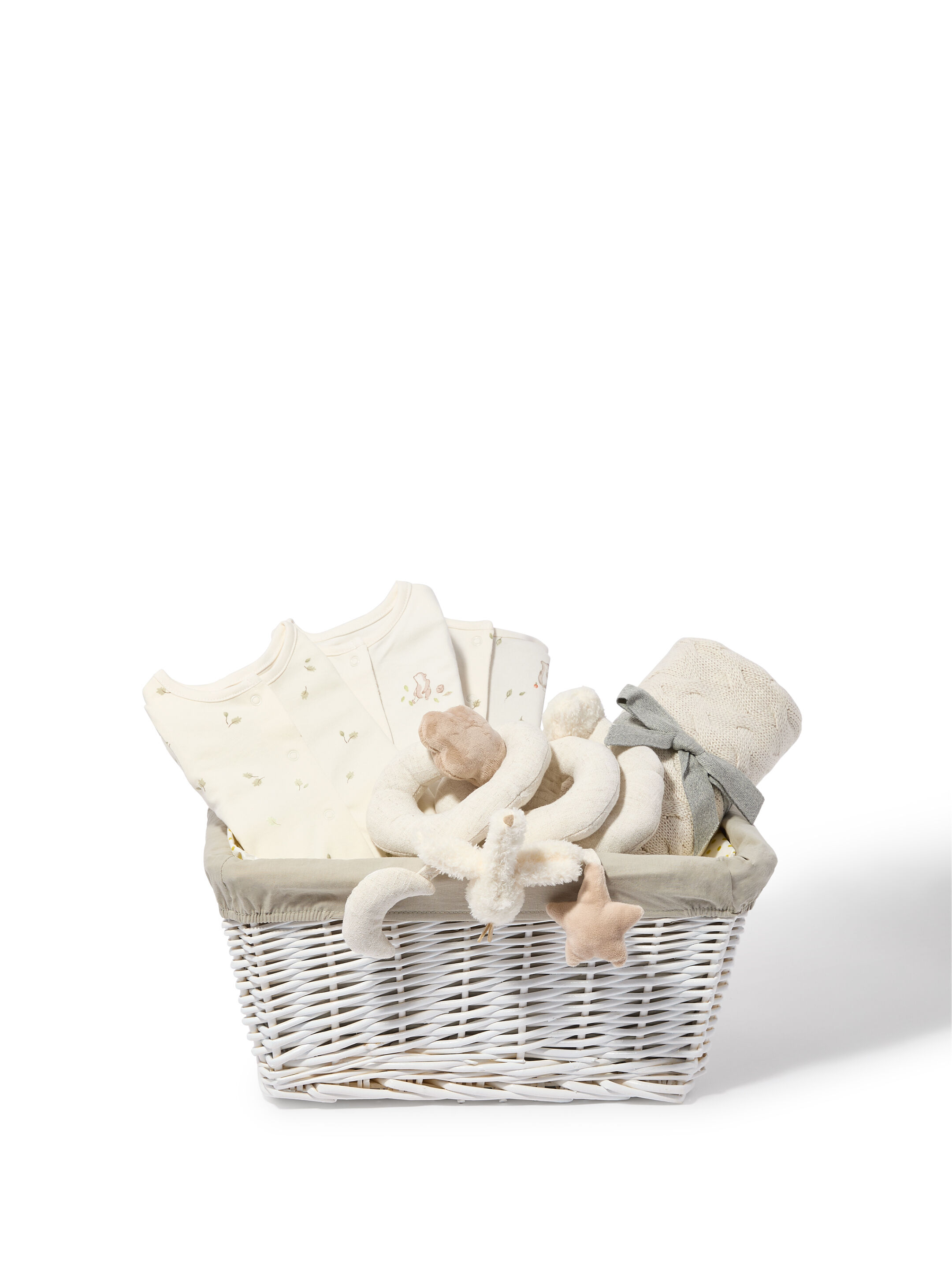 سلة هدايا للرضع بطقم بيجاما قطعة واحدة بنقشة دب - 3 قطع image number 1